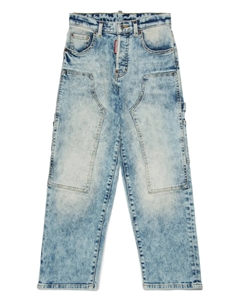 Джинсы с широкими штанинами, синий Dsquared2 kids