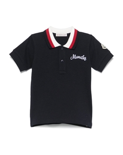 Рубашка поло с вышитым логотипом, синий Moncler enfant