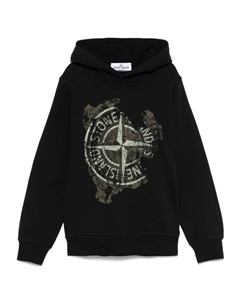 Толстовка Junior с принтом компаса, черный Stone island