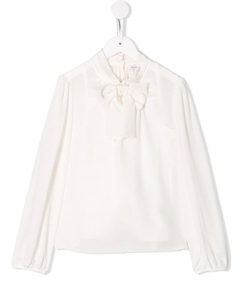 Блузка с бантом на воротнике, белый Dolce&gabbana