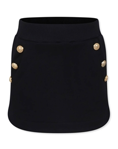 Юбка с тисненым логотипом, черный Balmain kids