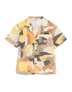 Детская поплиновая рубашка MSGM, зеленый Msgm kids