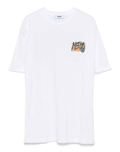 Футболка с логотипом, белый Msgm kids