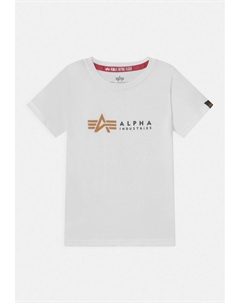 Футболка с принтом LABEL KIDS TEENS UNISEX, цвет white Alpha industries