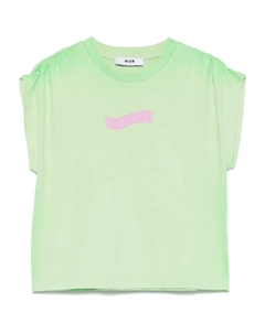 Футболка из джерси, зеленый Msgm kids