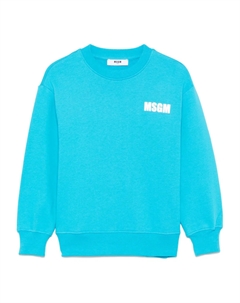 Детская толстовка с логотипом MSGM, синий Msgm kids