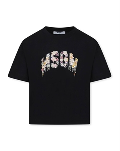 Футболка с логотипом, черный Msgm kids