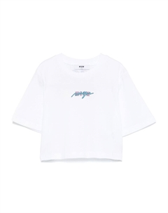 Футболка с логотипом, белый Msgm kids