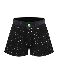 Детские джинсовые шорты Barrow, украшенные стразами, черный Barrow kids