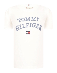 Футболка детская с надписью, белый Tommy hilfiger