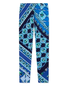 Леггинсы с принтом Festa, синий Pucci junior