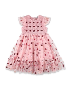 Платье с пайетками, розовый Self-portrait kids