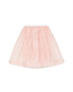 Юбка из тюля с цветочным узором, розовый Bonpoint
