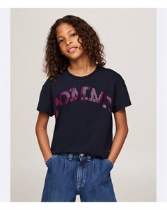 Футболка для девочек с принтом, синий Tommy hilfiger