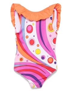 Купальник с принтом Solid, розовый Pucci junior