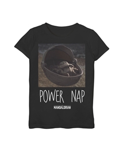 Футболка с рисунком для девочек 7–16 лет, «Звездные войны», «Мандалорец», «Дитя», также известная как «Baby Yoda Power Nap» Star wars