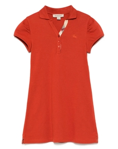 Kids платье с короткими рукавами, красный Burberry