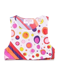 Майка с принтом, белый Pucci junior