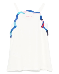 Платье с вышитым логотипом, белый Pucci junior