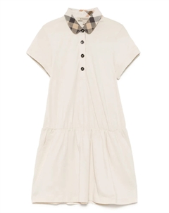 Kids платье с короткими рукавами, нейтральный Burberry
