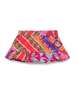 Юбка мини с цветочным принтом, красный Pucci junior