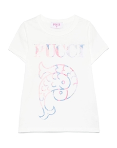 Футболка с логотипом, белый Pucci junior