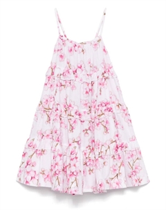 Платье с цветочным принтом, белый Monnalisa