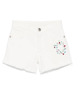 Шорты, украшенные стразами, белый John richmond junior