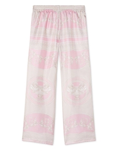 Kids спортивные брюки с принтом, розовый Versace