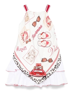 Платье с принтом, белый Monnalisa