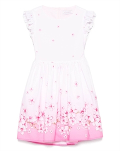 Платье с цветочным принтом, белый Monnalisa