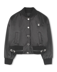 Kids бомбер с вышитым логотипом, черный Givenchy