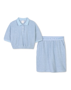 Kids комплект из топа и юбки с логотипом 4G, синий Givenchy
