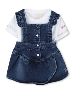 Kids комплект из платья и футболки с логотипом, синий Givenchy