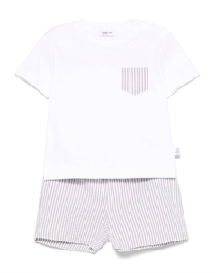 Комплект из футболки и полосатых шортов, белый Il gufo