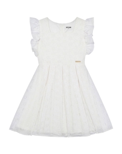 Жаккардовое платье, белый Moschino kids