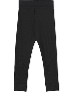 Kids легинсы с логотипом на поясе, черный Burberry