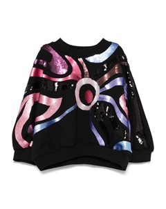 Толстовка с пайетками Iride, черный Pucci junior