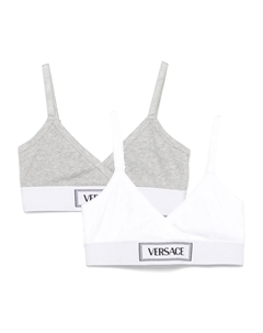 Бюстгальтер в рубчик Kids (упаковка из двух шт.), белый Versace