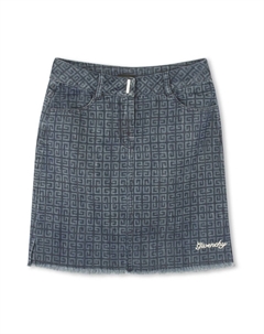 Kids джинсовая юбка с логотипом 4G, синий Givenchy