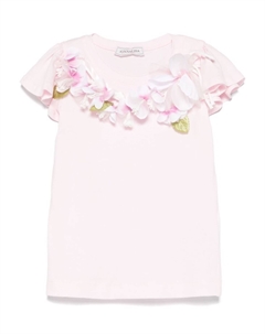 Футболка с аппликацией, розовый Monnalisa