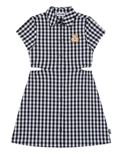 Клетчатое платье, черный Moschino kids