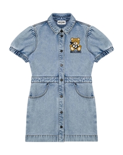 Джинсовое платье, синий Moschino kids