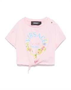 Kids футболка с логотипом, розовый Versace