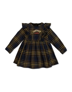 Kids клетчатое платье, синий Versace