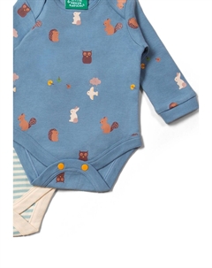 Боди 2 PACK, светло-голубой Little green radicals