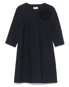 Платье с цветочной аппликацией, синий Il gufo