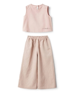 Комплект из топа и брюк в полоску, розовый Il gufo