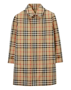 Kids двустороннее пальто в клетку, нейтральный Burberry