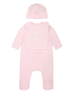 Комплект для малышей с принтом логотипа Kids, розовый Givenchy